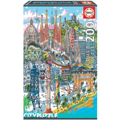 Educa: CityPuzzle Barcelona (200 pcs) - Puzzle 2D 0