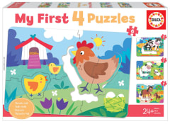 Educa: Mamás y bebes de granja Puzzle progresivo 4 en 1 0