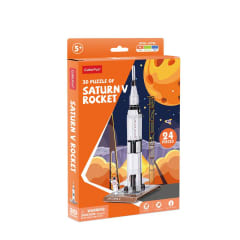 Cohete Saturno V Armable Cubicfun 24 Piezas 1