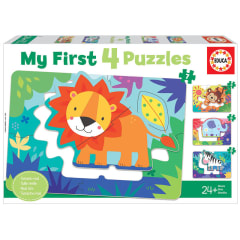 Educa: Animales de la selva Puzzle progresivo 4 en 1 0