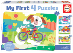 Educa: Vehiculos Puzzle progresivo 4 en 1 0