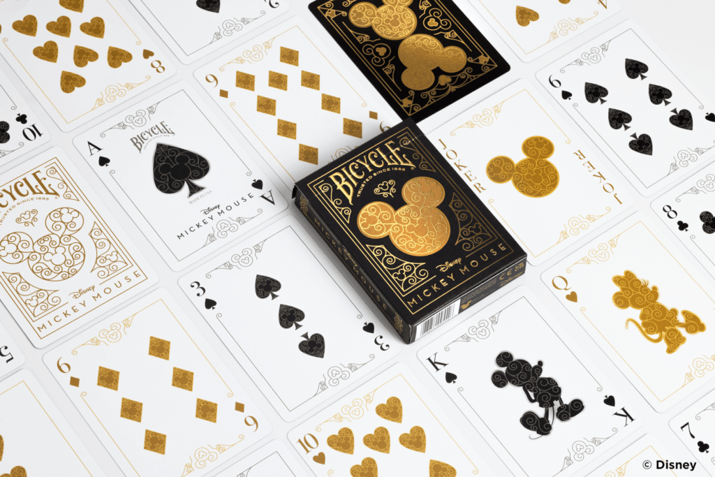 Bicycle Disney Mickey Mouse Inspired Black and Gold Playing Cards1
