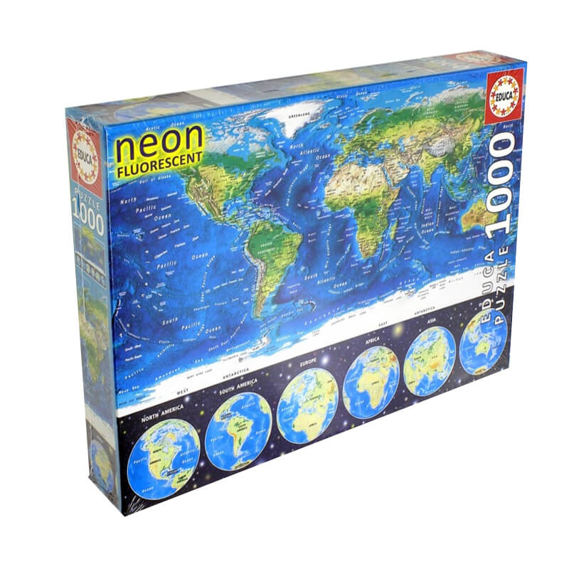Puzzle NEON - Mapa del mundo1