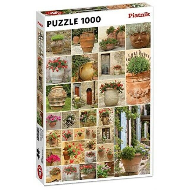 Puzzle clásico 2D: Maceteros con flores (1000 pcs)1