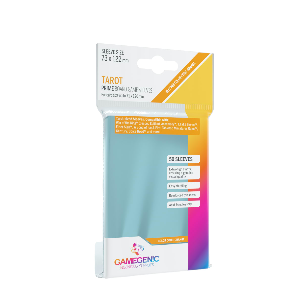 GG BGG SLEEVES PRIME TAROT-SIZED SLEEVES (50)1