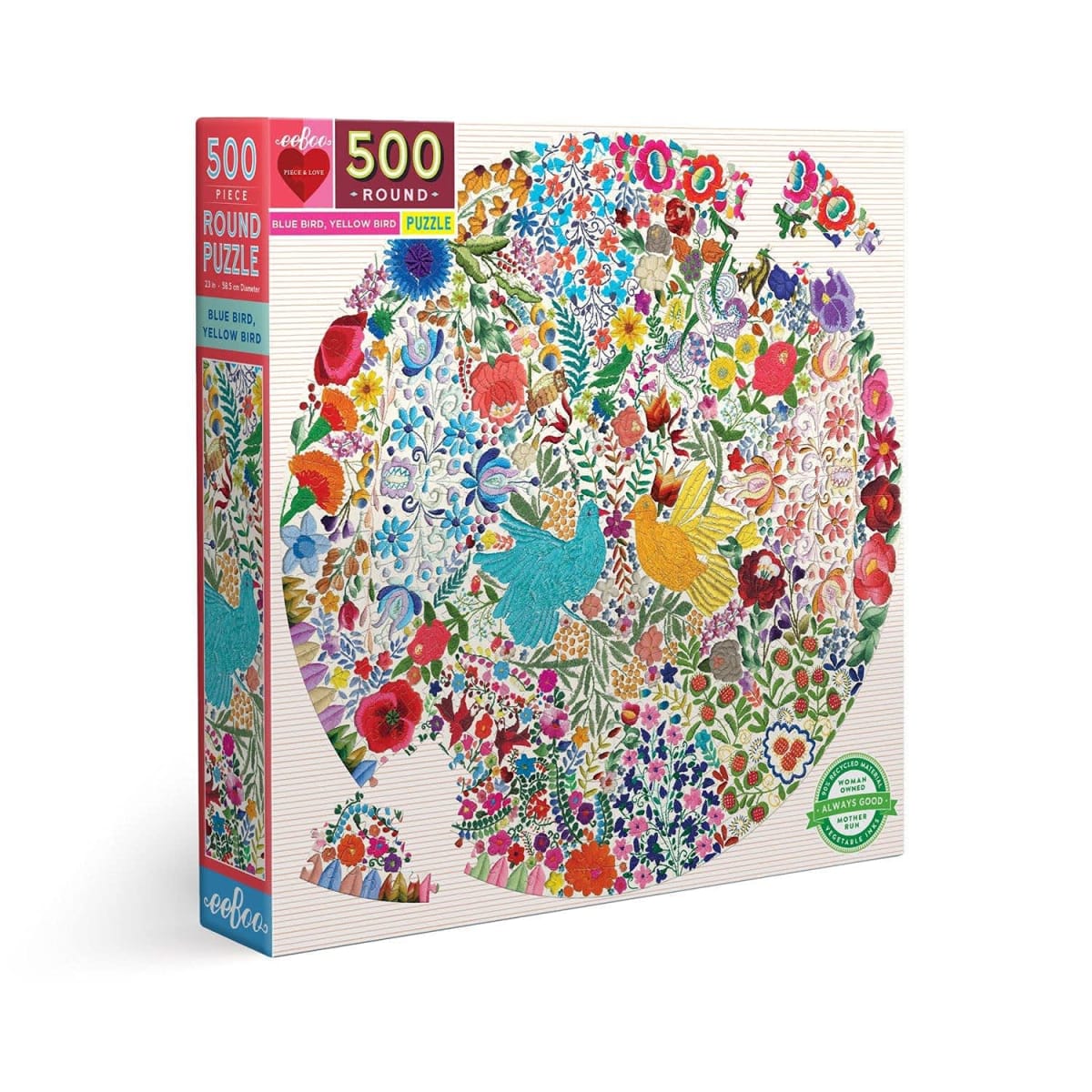 Eeboo: Blue Bird, Yellow Bird (500 pcs)1