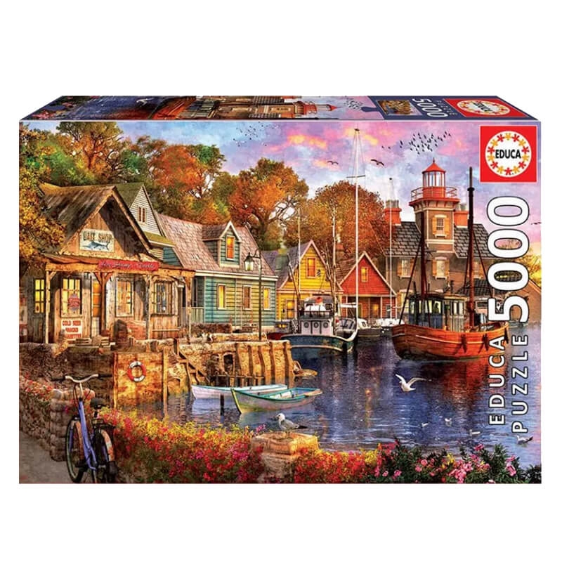 Educa: Atardecer en el puerto (5000 pcs) - Puzzle 2D1
