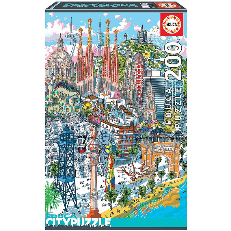 Educa: CityPuzzle Barcelona (200 pcs) - Puzzle 2D1