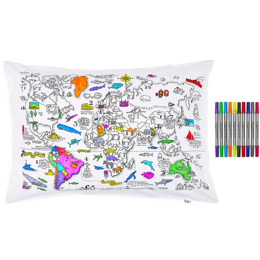 FUNDA DE ALMOHADA PARA PINTAR MAPA DEL MUNDO2