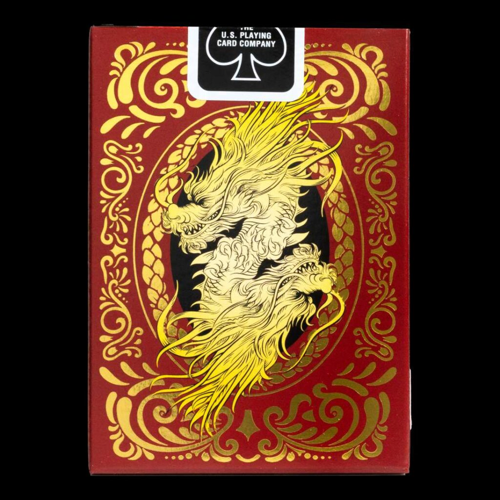 Bicycle Red Dragon Gold Foil Premium Playing Cards1