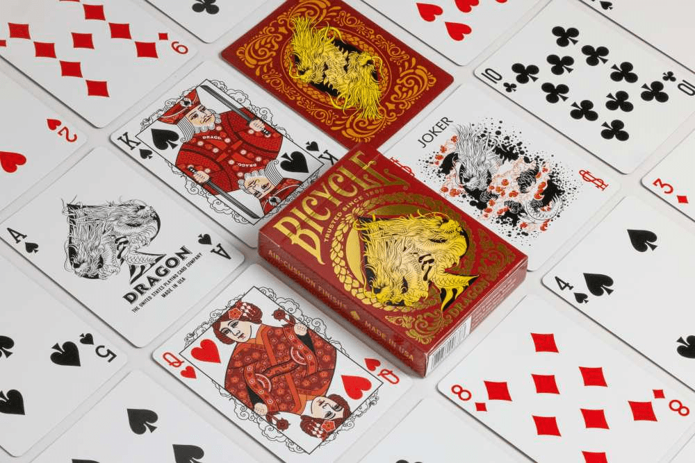 Bicycle Red Dragon Gold Foil Premium Playing Cards2