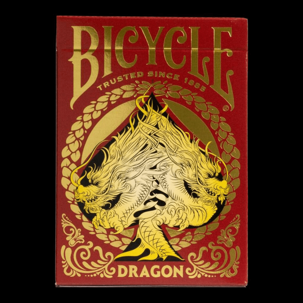 Bicycle Red Dragon Gold Foil Premium Playing Cards3
