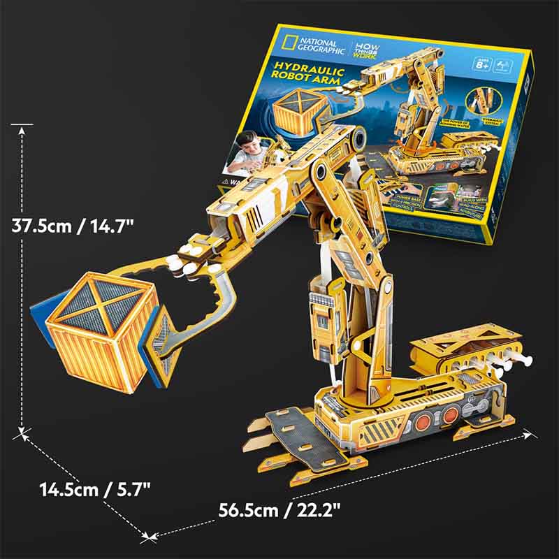 Brazo robótico hidráulico puzzle 3D Cubicfun Natgeo2