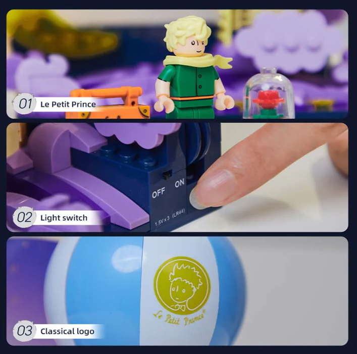 El principito - Globo Aerostatico LED Armable 3D3