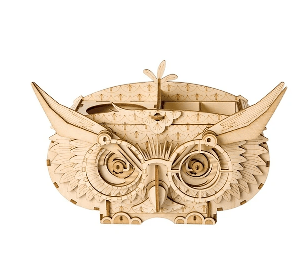 Owl Storage Box - Armable de madera2