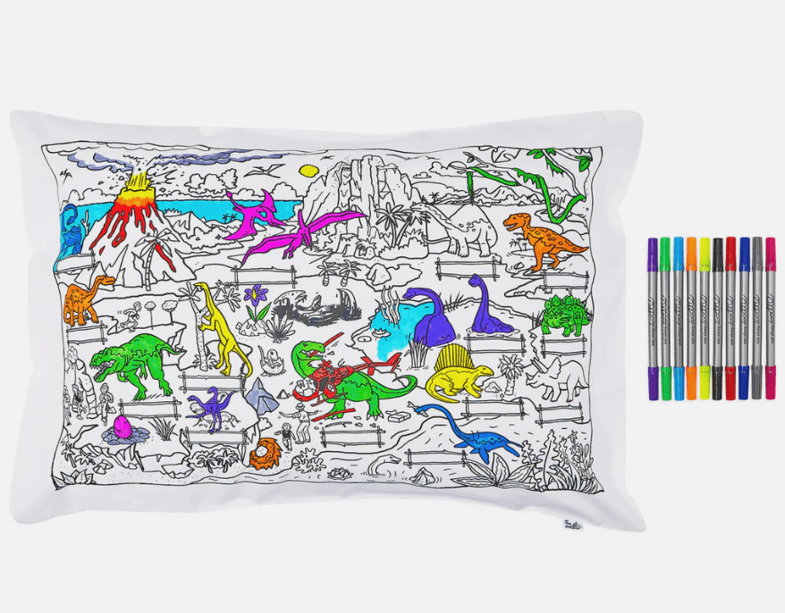 Funda de Almohada para pintar Dinosaurios1