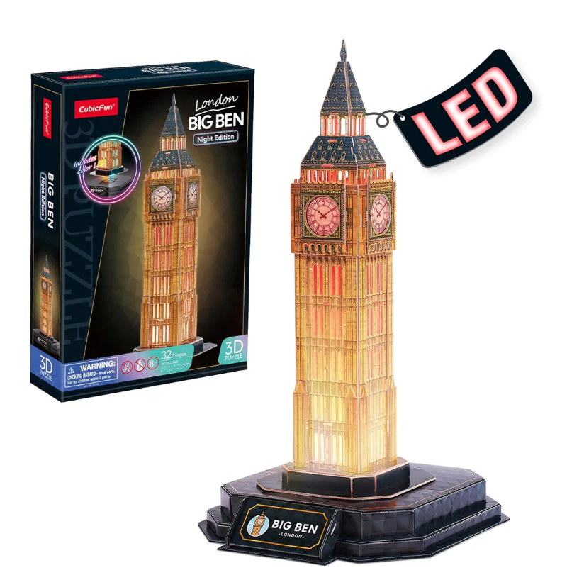 Big ben - Puzzle 3D LED (32 pcs)1