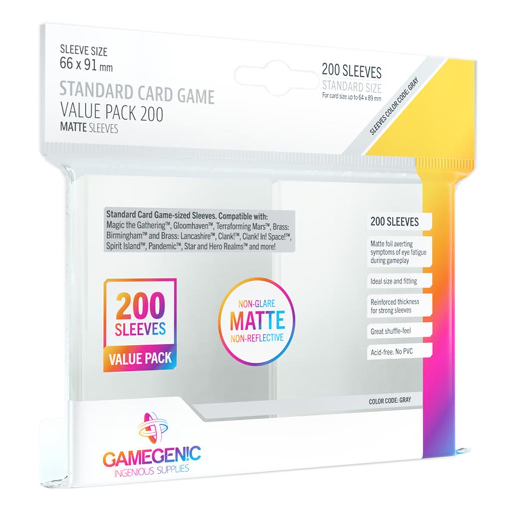 GG BGG SLEEVES MATTE SLEEVES STANDARD CARD GAME VALUE PACK 2001