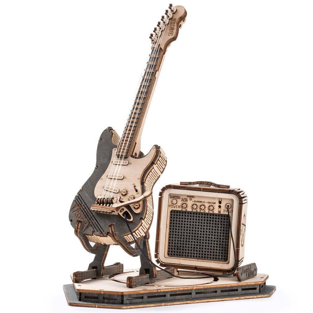 Guitarra Eléctrica - Puzzle 3D Madera1