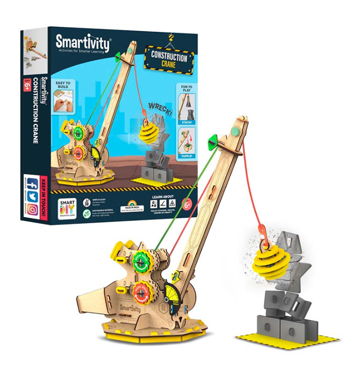 Smartivity: Grúa de Construccion - Puzzle 3D Madera1