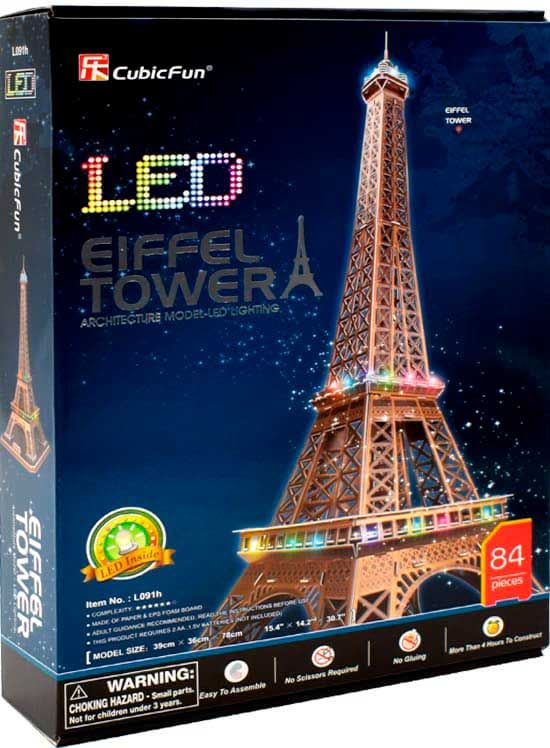 Torre Eiffel Luces LED - Puzzle 3D1
