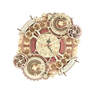 Reloj Mural Zodíaco - Puzzle 3D Madera1