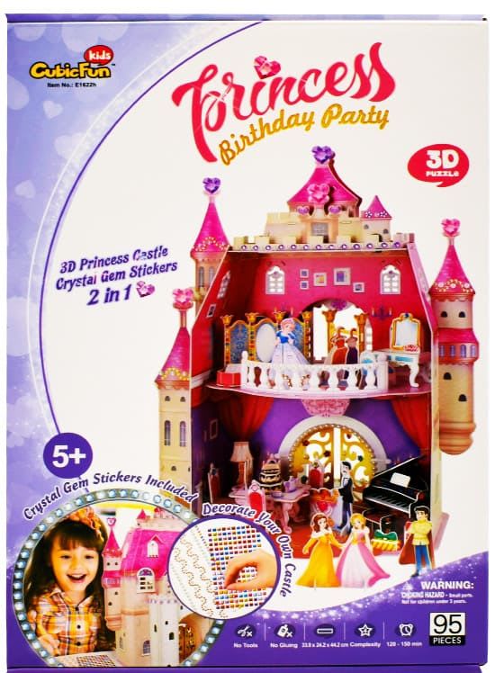 Castillo Armable Pricess Birthday Party - Puzzle 3D1