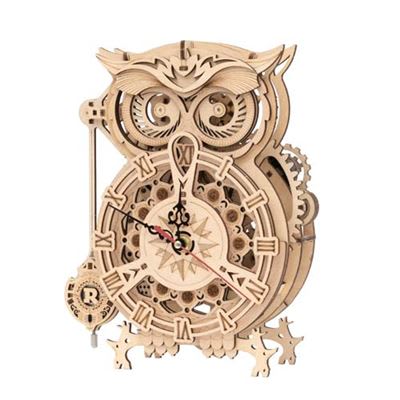 Reloj de Búho - Puzzle 3D Madera1