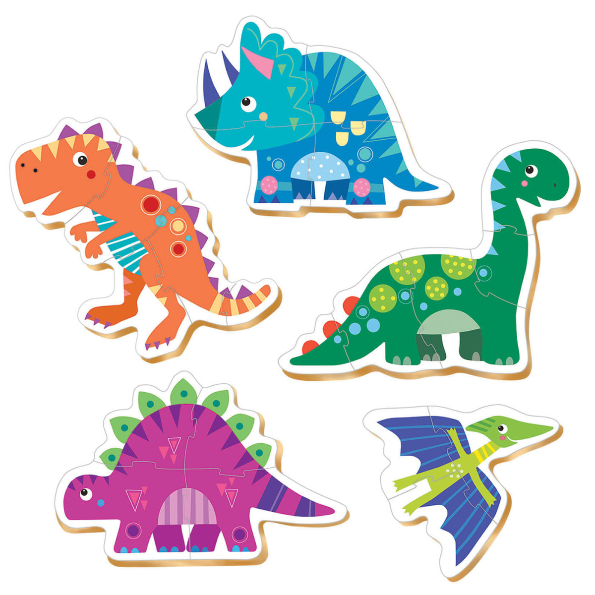 Educa: Dinosaurios Puzzle progresivo 5 en 12