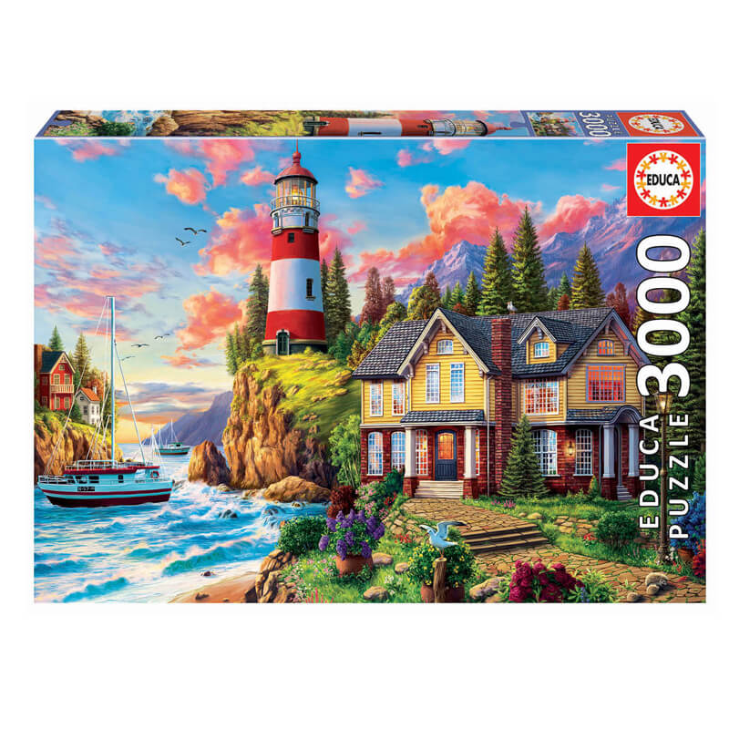 Educa: Faro cerca del océano (3000 pcs) - Puzzle 2D1