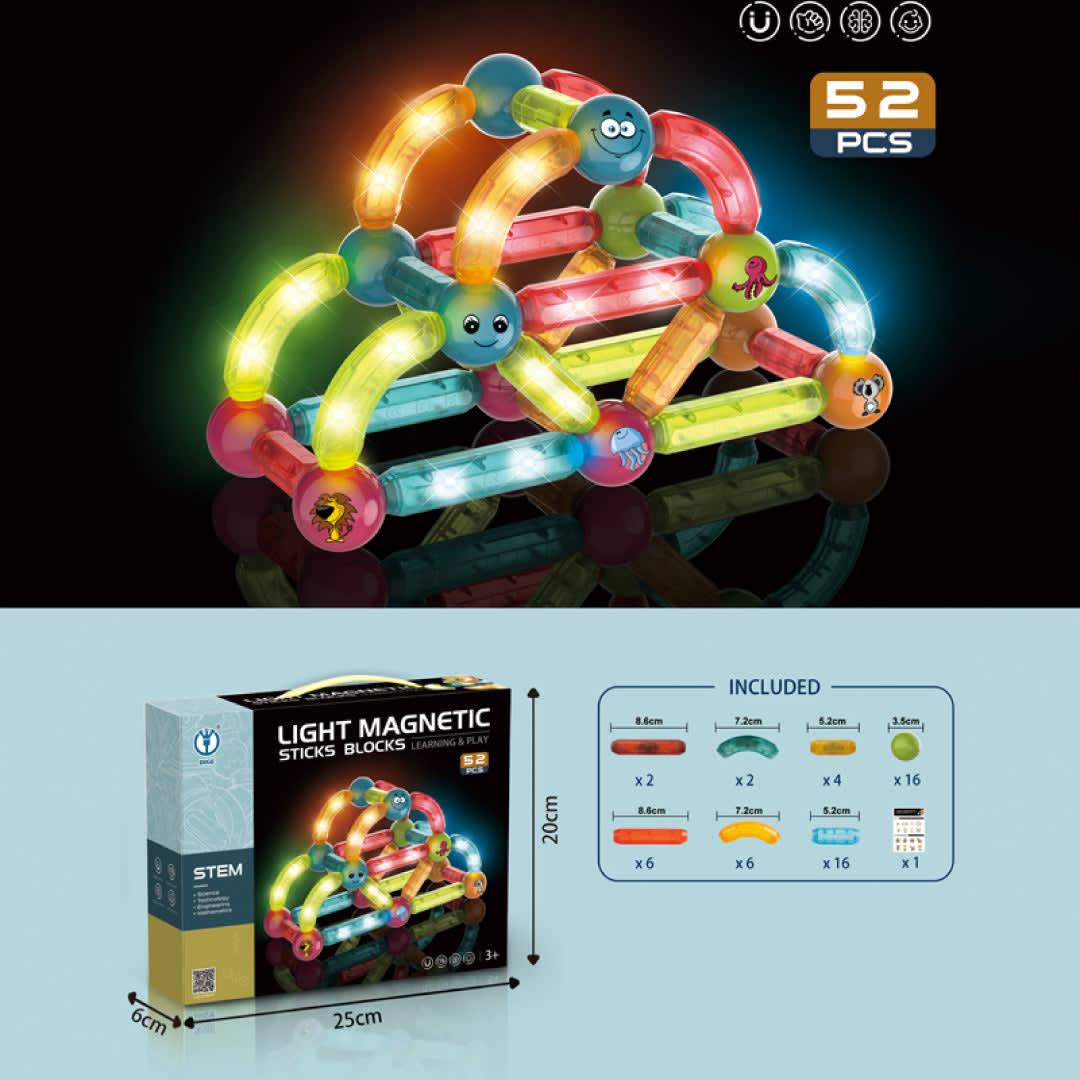Sticks Magnéticos con Iluminación (52 piezas)2