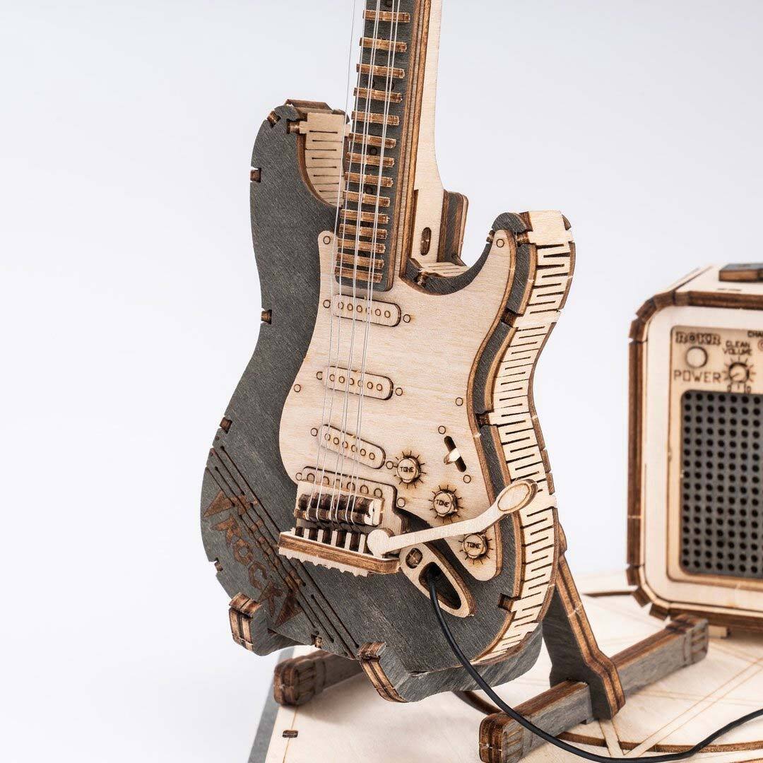 Guitarra Eléctrica - Puzzle 3D Madera2