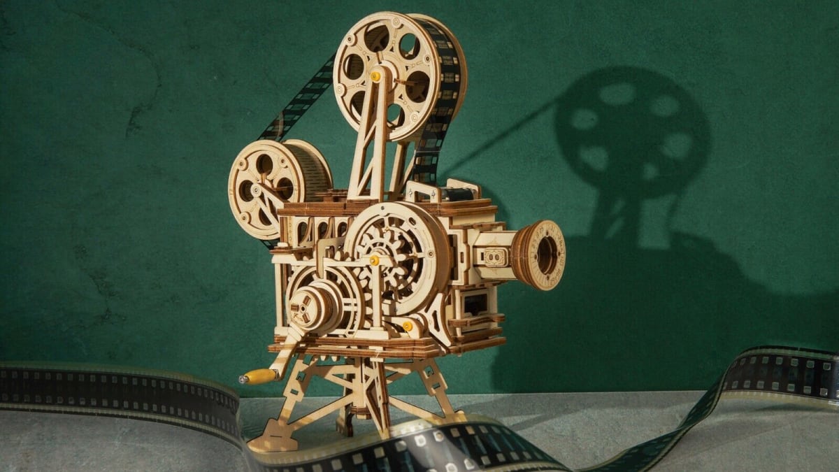 Proyector Vintage de Madera - Puzzle 3D2
