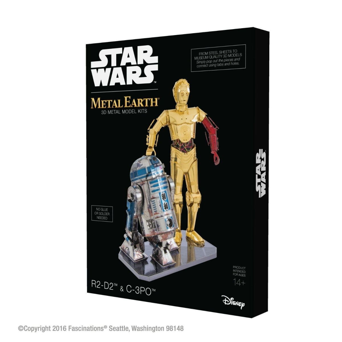 R2-D2 y C-3PO - Puzzle 3D Metal2