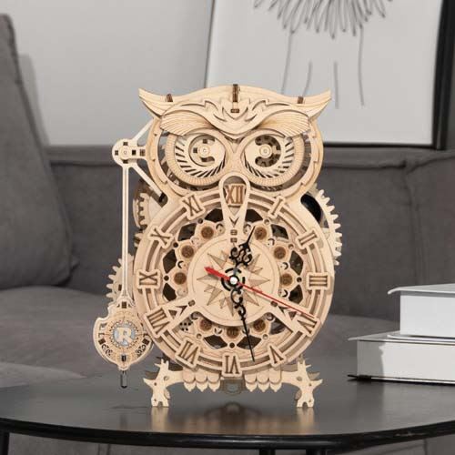 Reloj de Búho - Puzzle 3D Madera2