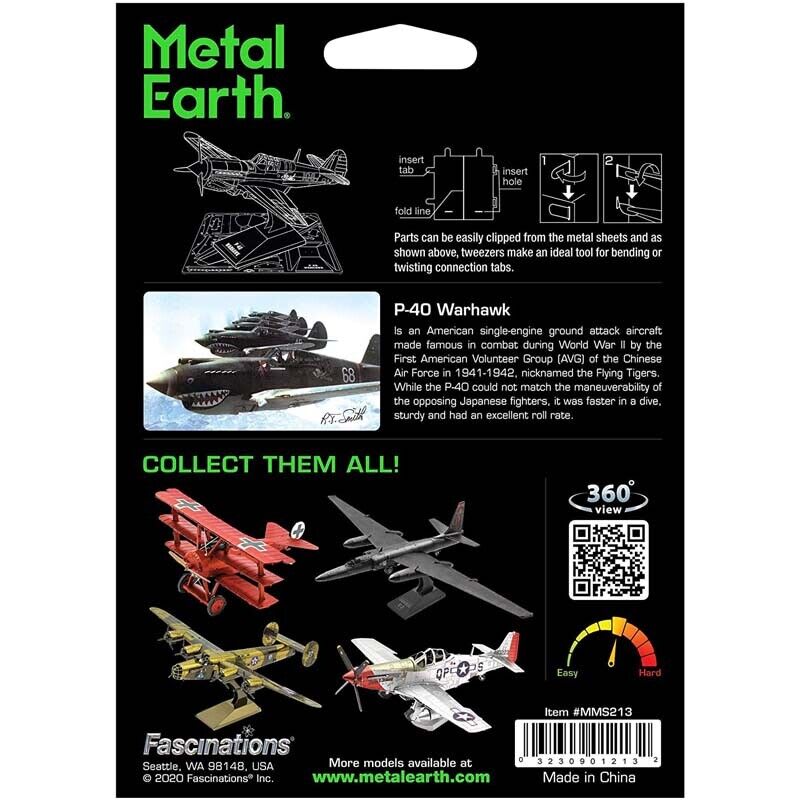 P-40 Warhawk - Puzzle 3D Metal3