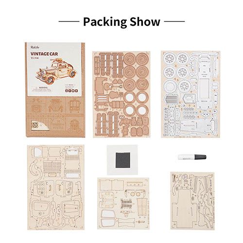 Auto Antiguo - Puzzle 3D4