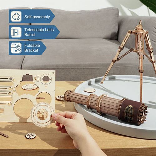 Telescopio de madera - Puzzle 3D4