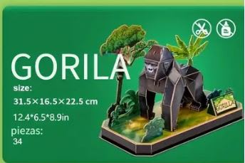 Gorilla - Puzzle 3D (34 pcs)3