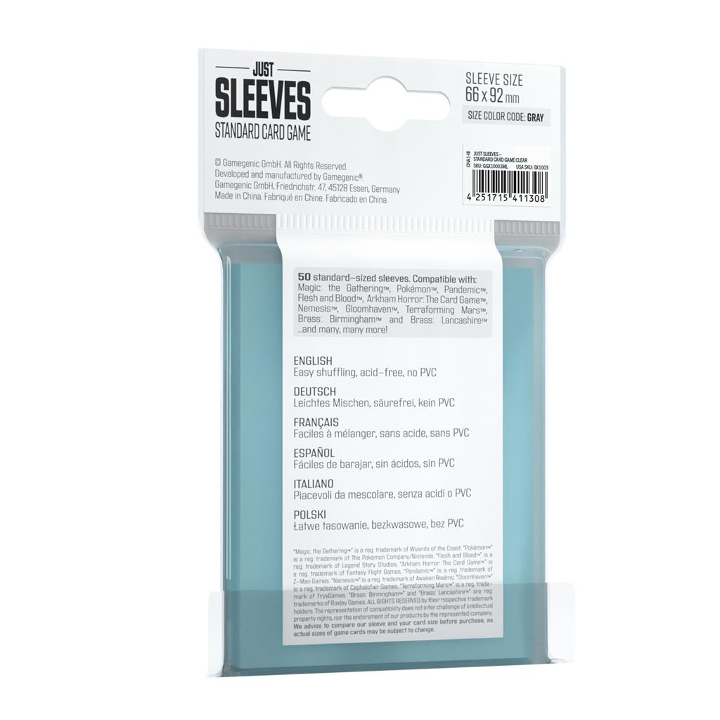 JUST SLEEVES STANDARD CARD GAME CLEAR2