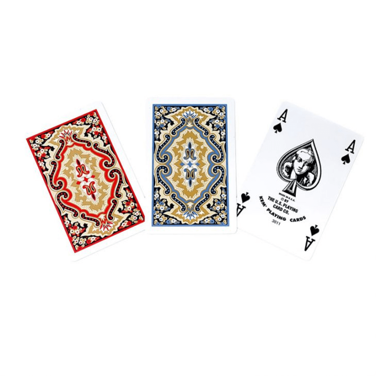Kem Paisley Playing Cards: Bridge, European 4 Pip Index, 2-Deck Set2