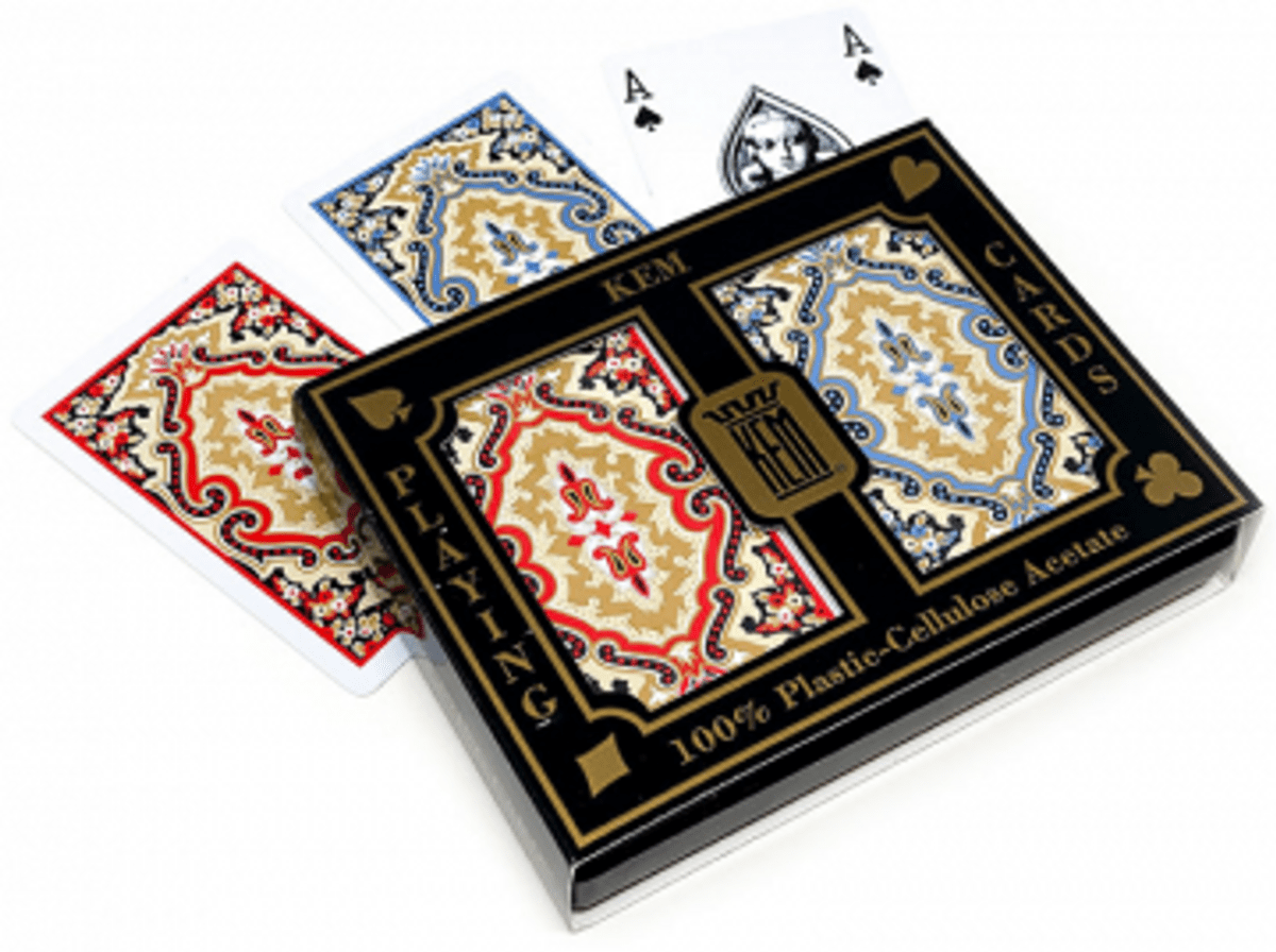 Kem Paisley Playing Cards: Bridge, European 4 Pip Index, 2-Deck Set1