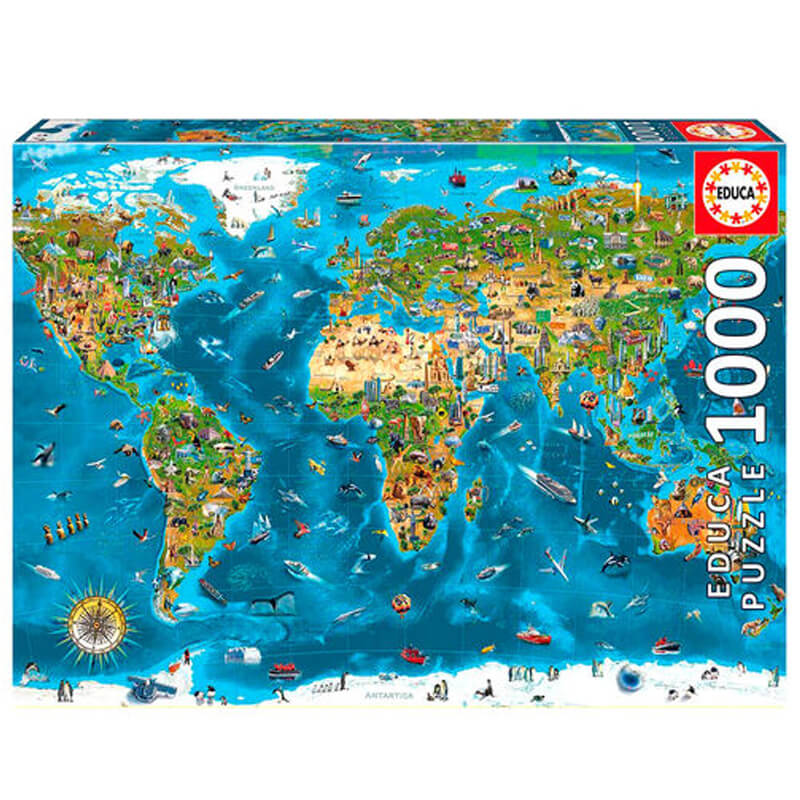 Educa: Maravillas del mundo (1000 pcs) - Puzzle 2D1