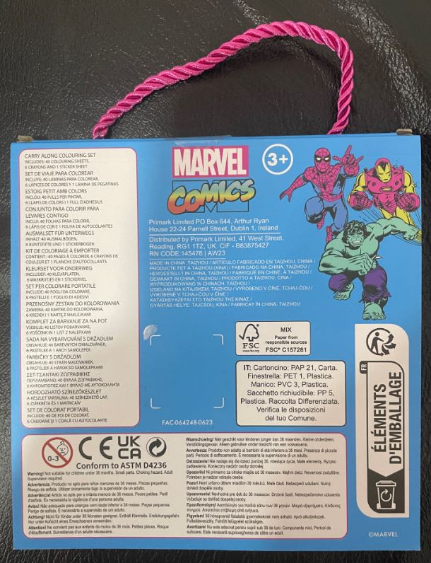 Libreta para colorear Marvel Comics3