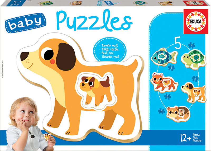 Educa: Mamás y bebes Mascotas Puzzle progresivo 5 en 11