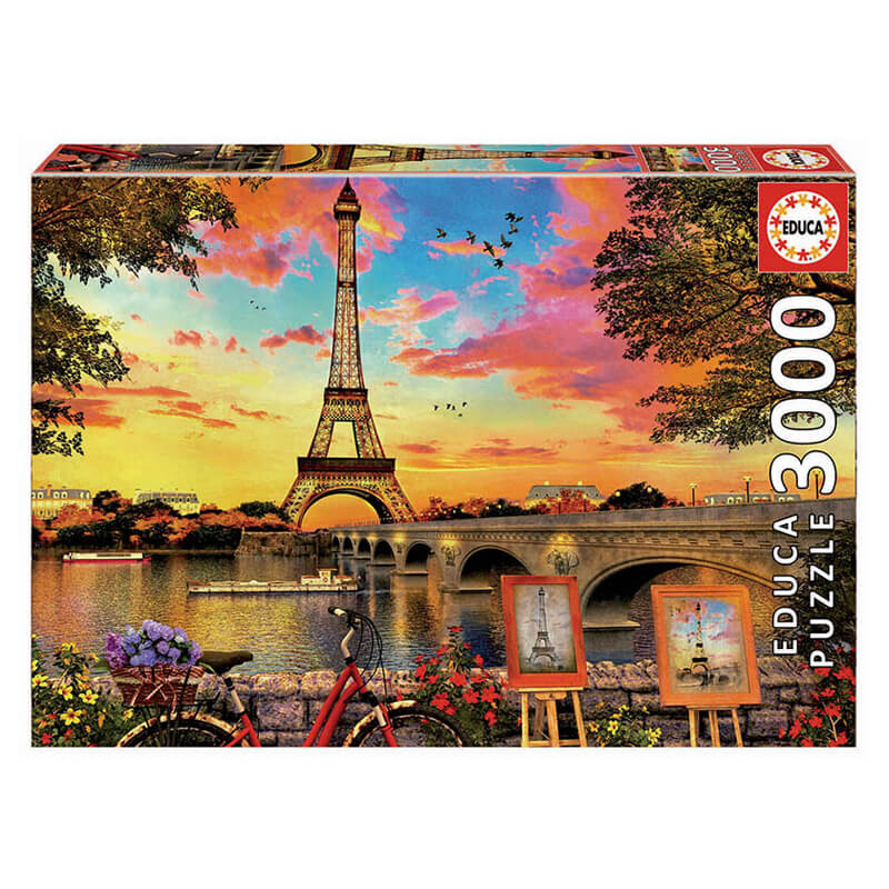Educa: Puesta de sol en Paris (3000 pcs)  - Puzzle 2D1
