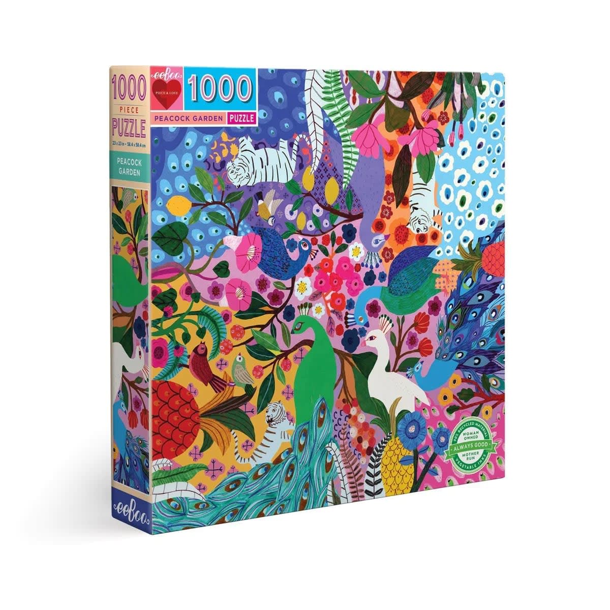 Eeboo: Peacock garden (1000 pcs)1