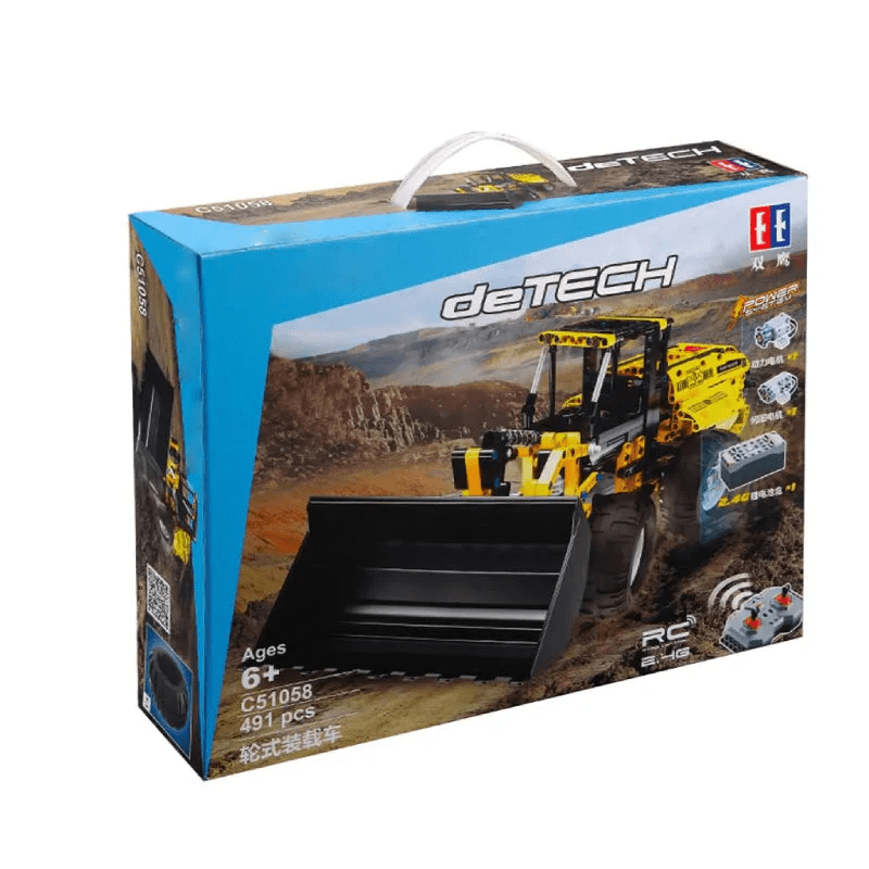 Cargador Frontal Radio Control Bloques Armable 491 Piezas1