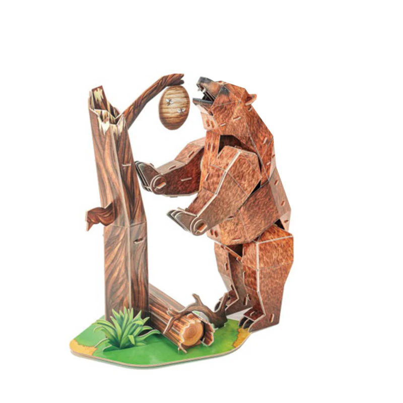 Oso pardo puzzle 3D Cubicfun Natgeo2