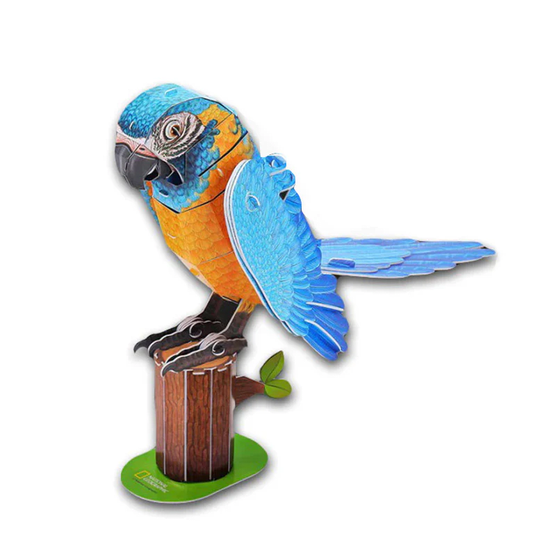 Guacamayo Garganta azul puzzle 3D Cubicfun Natgeo2